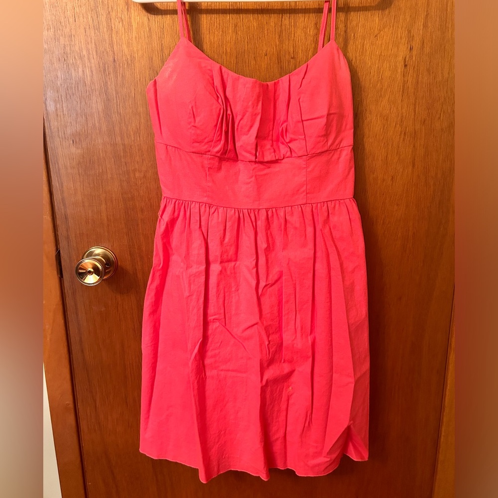 Le Château Coral Pink Linen Blend Dress – Size M